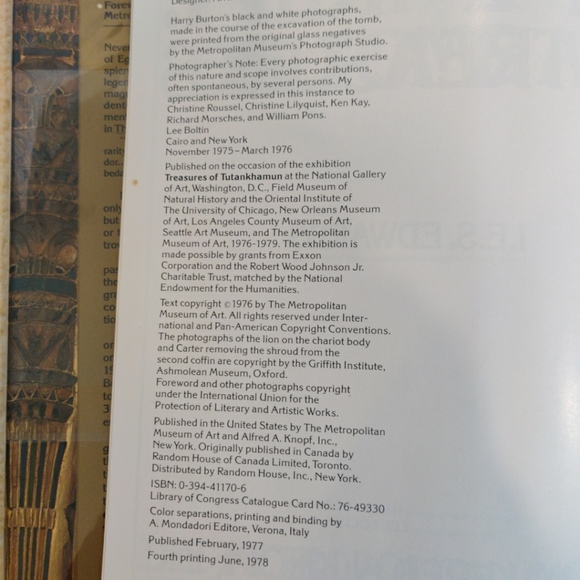 TUTANKHAMUN HIS TOMB AND ITS TREASURES I.E.S. EDWARDS HUGE HARDBOUND BOOK - Picture 5 of 6
